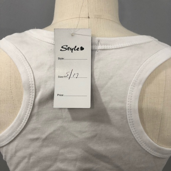 White Racerback Tank - Picture 4 of 5